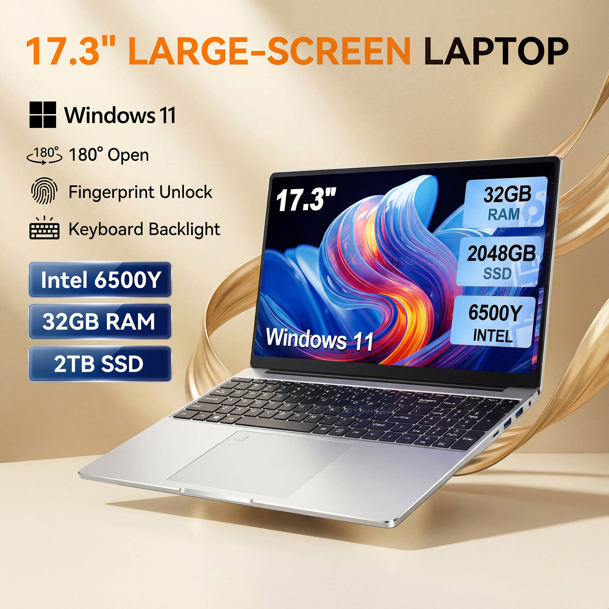 Ssd 1Tb - Portátil con Pantalla Grande de 17.3
