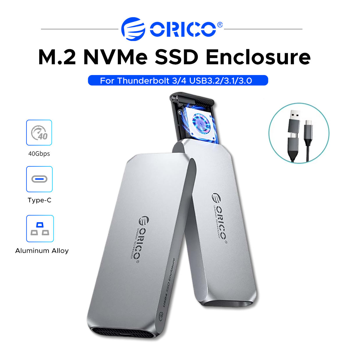 Usb4 40Gbps External Ssd 8Tb - Carcasa de 40Gbps USB4 M.2 NVMe